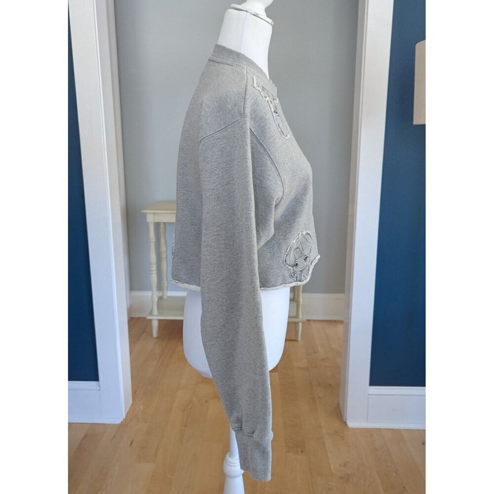 BTS Official Sweatshirt Modified Tiny Tan Cropped Sweatshirt Size M - Picture 3 of 13